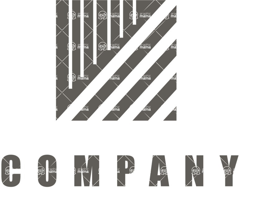 Business Logo Templates - vector graphics in a pack from GraphicMama - Elegant Business Logo Design with a Square Shape - Black and White